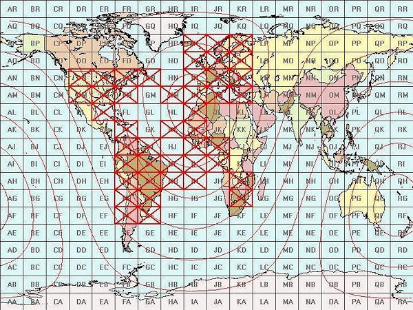 Fields worked by EA8/G8BCG on 6 m