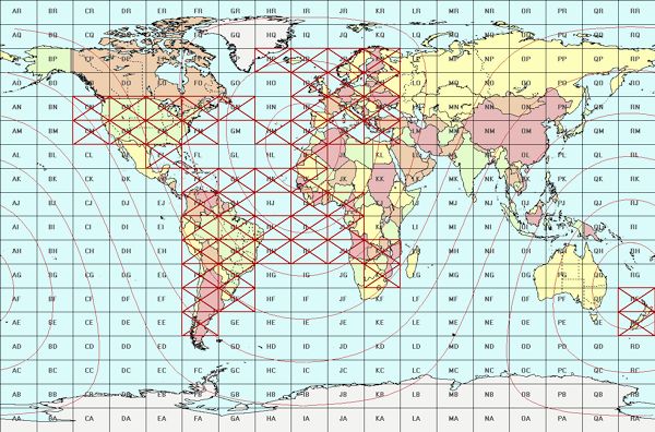 Fields worked by EA8/G8BCG on 6 m
