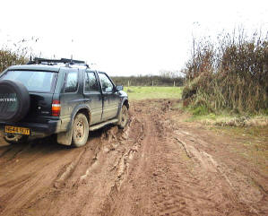 This is a good day - one night in February 2002 I got really stuck - sunk to axles with all 4 wheels turning - embarrasing tractor rescue the next day!