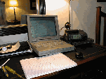 IC706 and PC in my Hotel room "shack"